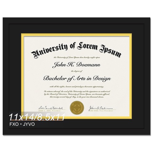 Black 11x14 diploma - 11x14,