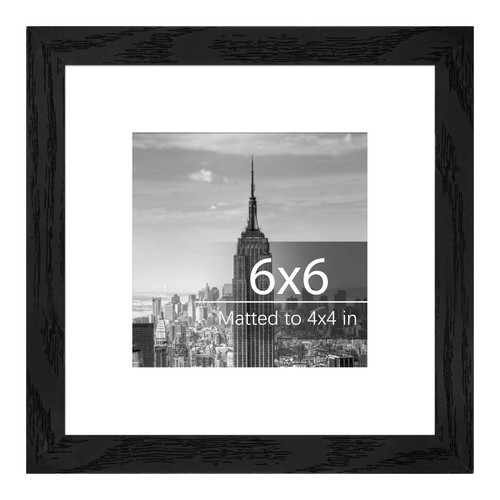 6x6 picture frame wood display - 6x6,